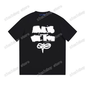 xinxinbuy Männer Designer T-Shirt 23ss Graffiti Buchstaben drucken Stickerei Kurzarm Baumwolle Frauen Aprikose schwarz XS-L