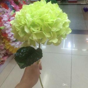 Decorative Flowers European Pastoral Style White Artificial Silk Flower Fabric Hydrangea Bouquet For Wedding Party Decorations 5 Color