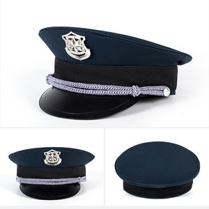 Caps de bola Unissex Flight Airline Capitão Uniforme Eaves Hat Hat da aviação civil Cap Ruspable Security Security Professional Cosplay 230106