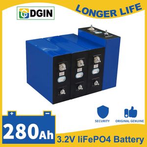 LifePO4 3.2V 280AH Solar recarregável Bateria nova Células de ferro fosfato de lítio A para 12V 24V 48V Carrinho de golfe RV Forklift