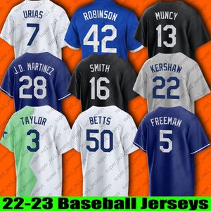 50 Mookie Betts Freddie Freeman Maglia da baseball Chris Taylor Julio Urias Clayton Kershaw Maglie Gavin Lux Will Smith David Price Jackie Robinson Miguel Vargas bnm