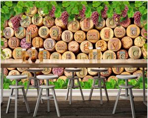 Wallpapers Custom Po Mural 3d Wallpaper Vine Wood Plank English Restaurant Bar Living Room Home Decor For Walls 3 D