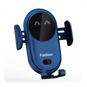 S11 Smart Infrared Sensor Wireless Charger Automatic Car Mobile Phone Holder Base Chargers with Suction Cup Mount Bracket for iPhone Samsung Huawei Smart Phones