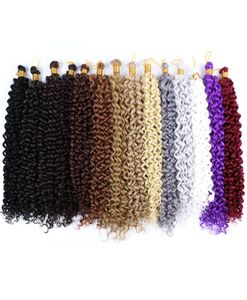 LANS 14quot Pure Color Braide Hair Extensions Wave Braids Blonde Bundles Kinky Curly Crochet Bulk Hair 24StrandSpack LS6705997