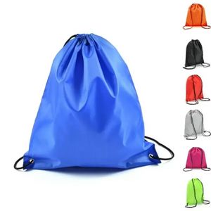 String Drawstring Back Pack Cinch Sack Gym Tote Bag School Sport Shoe Bag Zaino grande con coulisse Cinch Sack Gym Tote Pack Nuovo 0107