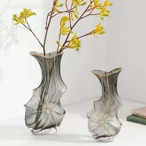 Vazolar Cam Vazo Şeffaf Hidroponik Çiçekler Çiçek Düzenlemesi Artwarment Kabuk Şekli Ev Dekorasyon Accessoires Terrarium Pot