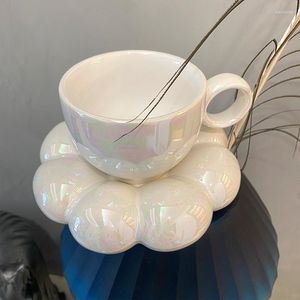 Muggar minoritetsdesign blomma kaffekopp födelsedag närvarande keramiska set koppar flerfärgade alternativ hög kapacitet