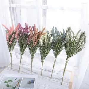 Decorative Flowers Artificial Foam Lavender Bouquet Christmas Wedding Home Decoration Indoor Outdoor Office Table Arrange Fake Plants