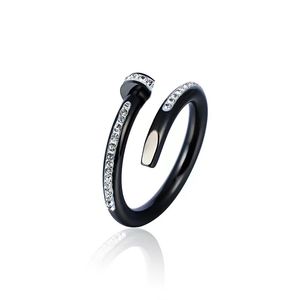 womens rings designer lovers ring Luxury Jewelry size 6-11 Titanium Alloy Gold Plated Diamond Craft Fashion Accessories Never Fade golds diamon silvery ring
