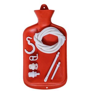 Женская гигиена Красная клизма сумка чистый анальный силиконовый душ для мужчин женщин BPA 2 квартала бутылка с водой кофе Douches hom5888864