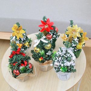 Dekorativa blommor diy julgran glada dekorationer för hem 2023 Cristmas prydnad xmas navidad gåvor jultomten mini år