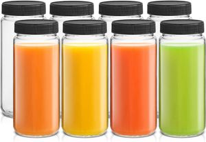 16oz Juice Glass Bottle Vegetable Milk Honey Drink Bottle for Picnic Travel Home