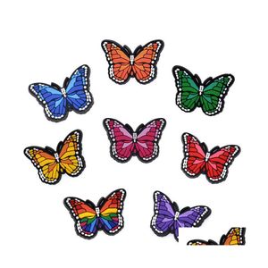 Ayakkabı Parçaları Aksesuarlar Toptan Böcek Colorf Butterflys Jibbitz Clog PVC Charms Tepkiler Moda Yumuşak Kauçuk Damla Teslimat Sho Dhygn