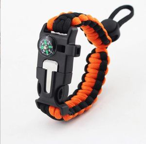 Emergency Survival bracelets Mens sports Bracelets Umbrella Rope Luxury Handmade Rope Bracelet with compass
