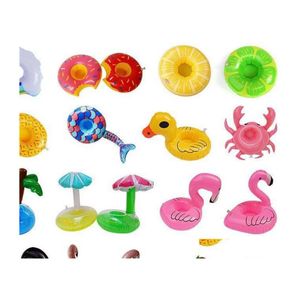 Sand Play Water Fun Swimming Pool Floats Drinks In Summer Beach PVC Uppblåsbar Drinking Cup Holder Coasters Baby Bath Toys 798 X2 DHNDX