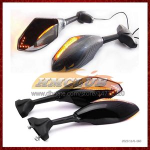 2 x Motosiklet LED Dönüş Işıkları Kawasaki Ninja ZX 12 R 12R ZX1200 CC ZX-12R ZX12R 00 01 2000 2001 Karbon Dönüş sinyali göstergeleri dikiz aynası 6 renk