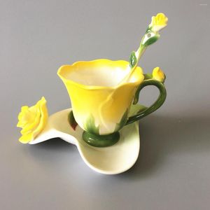 Cups Saucers Gift Brief Ceramics Cup Saucer Coffee Nordic Creativity Environment Reuseable Modern Bardak Home Decoration EK50BD