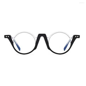 サングラスフレーム80686高級酢酸光学光学メガネフレーム手作りの男性女性ファッション処方コンピュータ眼鏡