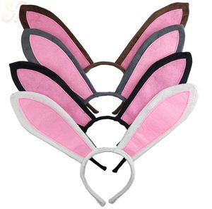 Easter Bunny Ear Hair Band Crazy Animal City Bunny Hair Band Festival Props Biała królicza głowa bukle de993