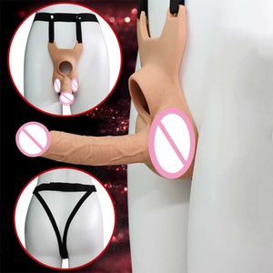 Articoli di bellezza Strap on Dildo Butt Plug Vibratore Giocattoli sexy per coppia Doppia penetrazione Pene realistico Donne anali Giocattoli lesbici