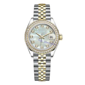 Womens Watch Luxury Designer Diamond Watch Automatisk mekanisk glidstorlek 36mm 31mm 28mm rostfritt stål Remvattentät rörelse klockor Reloj Mujer