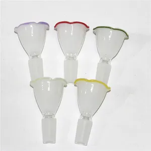 Colorful Flower Style Glass Bong Bowls Hookahs 14mm Male tobacco dry herb bowl for Oil Rig Water Pipes bongs