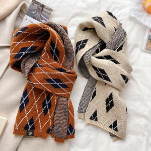 Lenços design de malha de malha para mulheres fios de lã silenciador pescoço lady lady cashmere lenfs bandana