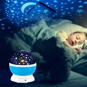 Lâmpada de projetor estrela LED Night Light Baby Lamp Decor girating Starry Nursery Lua Galáxia