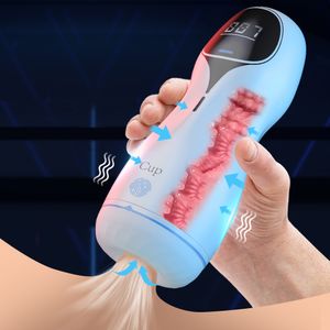 Doll Accessories Automatic Sucking Male Masturbator Cup Real Vagina Blowjob Vibrator Pocket Pussy Electric Machine Sex Toys for