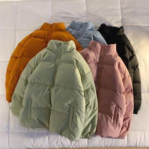 Kurtki mężczyzn Mężczyźni HARAJUKU kolorowy bąbelkowy płaszcz zimowy kurtka męska streetwear hip hop parka koreańskie czarne ubrania puffer 230106