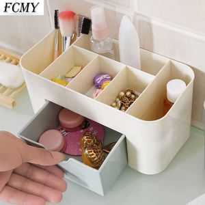 Saving Space Desktop Comestics Makeup Storage Drawer Type Box Organizer Small Dressing Table