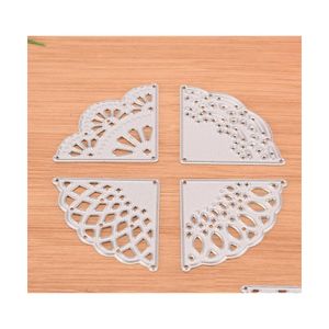 Zanaat Araçları Köşe Metal Kesme Diy Scrapbooking/PO Dekoratif Kabartma Kağıt Kartları Damla Dağıtım Ev Bahçesi Ar Dhmrf