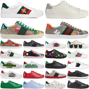 2023 Men Women Sneaker fashion Casual Shoes Snake Chaussures Leather Sneakers Ace Bee Embroidery Stripes Shoe Walking mens Sports Trainers Tiger