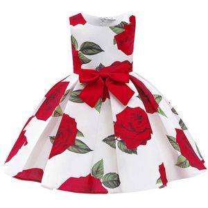 Abiti da ragazza Summer Baby Girls Flower Dress For Girls Brithday Wedding Party Dresses Bambini Princess Christmas Dress Bambini Abbigliamento per ragazze T230106