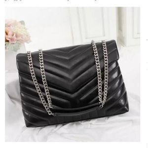 crossbody bag Shoulder Bags Luxurious bags LOULOU Women Designer Black Leather Large-Capacity Chain Quilted Messenger Handbags Purse Shopping Wallets Totes