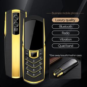 Luxury Golden Business Cell Phone Unlocked 2G GSM Quad Band dual sim card Mobile Phones stainless steel body bluetooth Dial Camera Magic Voice Cellphone