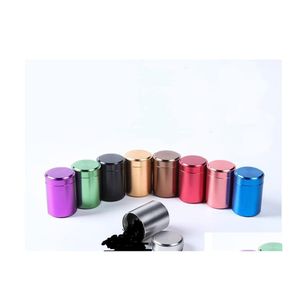 Bottiglie di stoccaggio Barattoli Metallo Alluminio Sigillato Mini Can Portatile Piccolo Caddy da viaggio Contenitore ermetico a prova di odore Stash Jar1 Drop Del Dhsdq