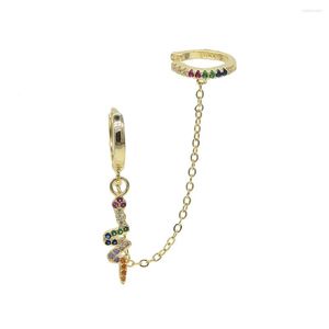 バックイヤリングブラスゴールドカラーヘビの耳クリップパンクのないパンクなしで、女性の男性の宝石のためのピアスクリップイヤーカフ