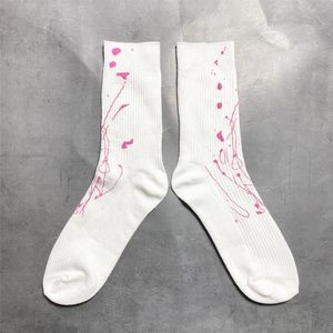 Herren Socken Tide Marke Splash Tinte Kunst Design Farbe Doppel Nadel Stapel Sport Street Trend Krawatte Männer und Frauen Mittelröhren Cottonsock