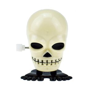 Halloween levererar urverk Skull Kids Wind-Up Toys Walking Head Skull Party Gifts for Children
