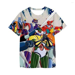 Camisetas masculinas Mazinger Z Kids 3D T-shirt Cartoon Anime Men Summer Fashion Tops