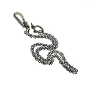 Nyckelringar rostfritt stål Vetning plånbok Jean byxor Biker Chains Chainmaille D Shackle Simple U 6mm Wire Hook Fishhook Connector