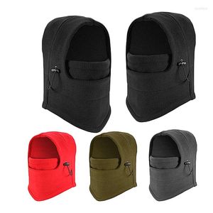 Berets Colorful Winter Thermal Fleece Hat Neck Warmer Ski Face Scarf Windproof Cap Balaclava Sport Running Cycling Hiking Unisex