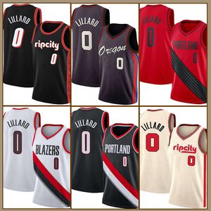 Damian Lillard Basketball Jerseys Nikola Men 2023-2024 City Shirt 15 0 1 2 Portlands Trail Lamelo Ball Blazer czarny niebieski biały czerwony czerwony dżuget Denvers