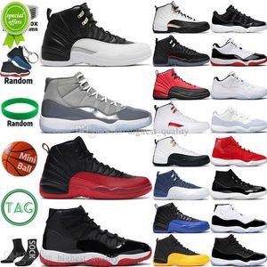 Top OG Playoffs Royalty Taxi 12 12s Męskie buty do koszykówki Cool Grey 11 11s 45 Concord Hoded Legend Blue Gamma Flu Game Royal 72-10 Cap and Suknia