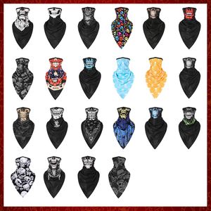 MZZ36 Triangle Skull Ghost Balaclava Motorcycle Face Mask Cover Neck Gaiter Tube Scarf Moto Motorbike Bandana Head Guard Headband Men