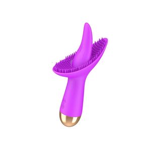 Sex Toy Vibrator USB Laddning Magic Tongue Licker Kvinnlig Masturbator Vuxen Sexleksaker Hot Bästa kvalitet