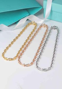 2021 New Women039S Gold Ulock Pure Copper Plated 18k Real Gold Cold Wind Thick Chain Halsband för kvinnor G11051297317