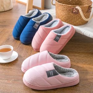 Slippers Cotton For Autumn And Winter.Lovers Indoor Home Anti - Slip Thick Bottom.To Keep Warm.Bag Heel Hair Slipper Man