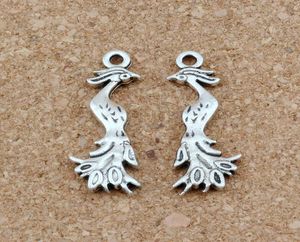 100st antika silver Phoenix Charms hängen för smycken tillverkar örhängen halsband och armband 115x32mm A2528645181